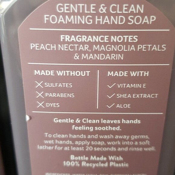 🥳3/20🥳Bath & Body Works PINK PEACH BLOSSOM Gentle Foaming Hand Soap - Picture 6 of 6